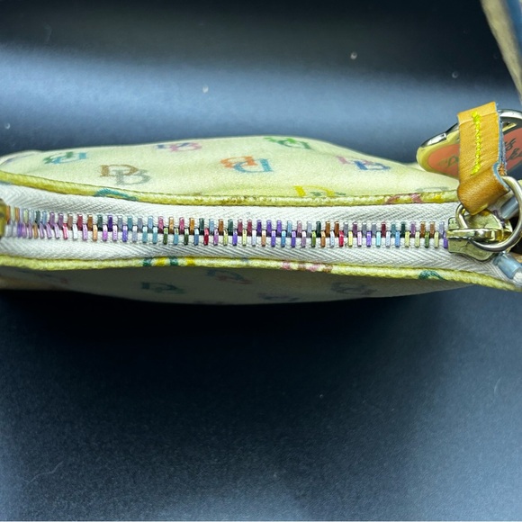 Dooney & Bourke Itsy Bitsy Ivory Multi-Color Monogram MIni Handbag. - Picture 5 of 8